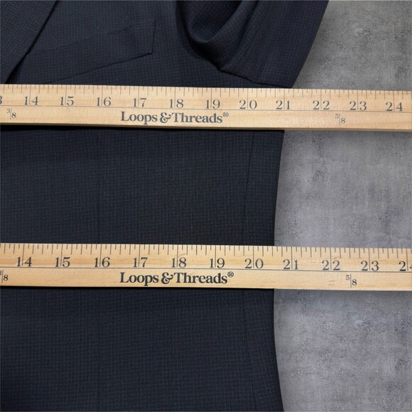 JOSEPH ABBOUD Men's 56R Wool Blend Overcoat Charcoal Gray Coat - Picture 9 of 14